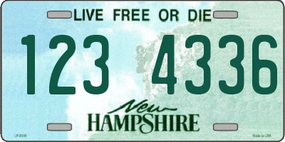 NH license plate 1234336
