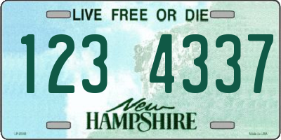 NH license plate 1234337