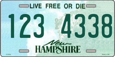 NH license plate 1234338