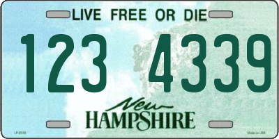 NH license plate 1234339
