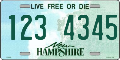 NH license plate 1234345
