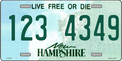 NH license plate 1234349
