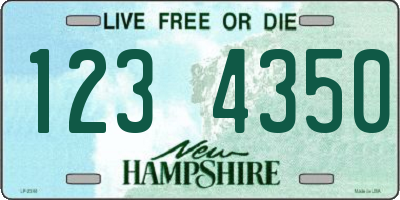 NH license plate 1234350