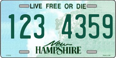 NH license plate 1234359
