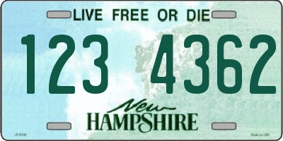 NH license plate 1234362