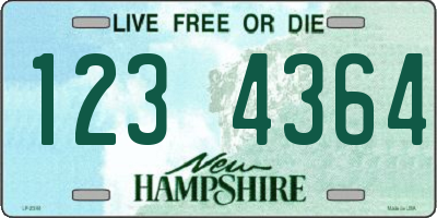 NH license plate 1234364