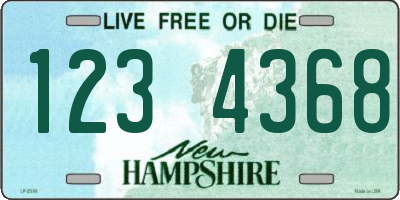 NH license plate 1234368