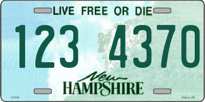 NH license plate 1234370