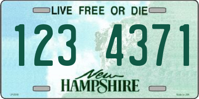 NH license plate 1234371