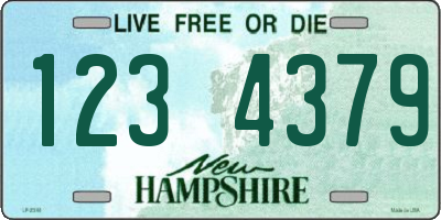 NH license plate 1234379