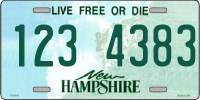 NH license plate 1234383
