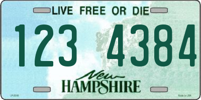 NH license plate 1234384