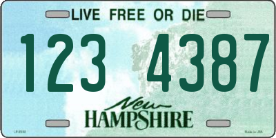 NH license plate 1234387