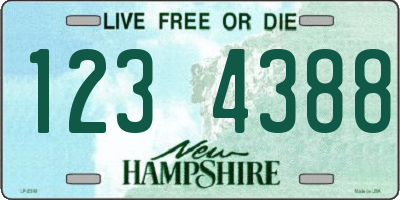 NH license plate 1234388