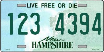 NH license plate 1234394