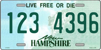 NH license plate 1234396