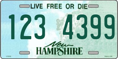 NH license plate 1234399