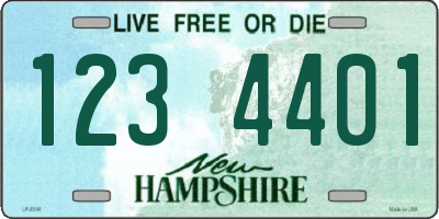 NH license plate 1234401