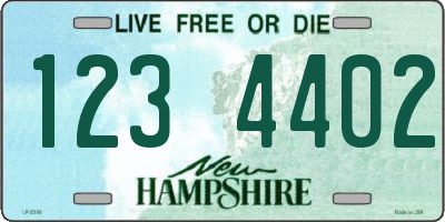 NH license plate 1234402