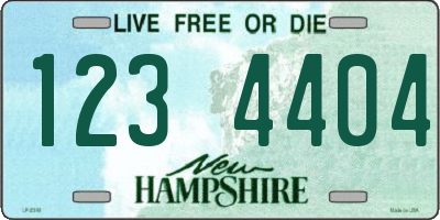 NH license plate 1234404
