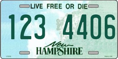 NH license plate 1234406