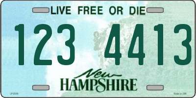 NH license plate 1234413