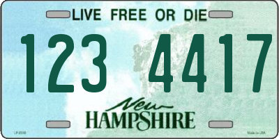 NH license plate 1234417