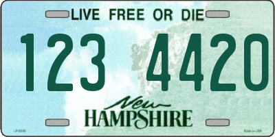NH license plate 1234420