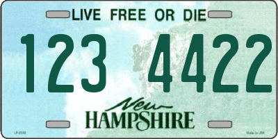 NH license plate 1234422