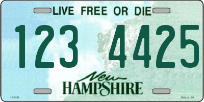 NH license plate 1234425