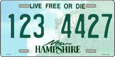 NH license plate 1234427