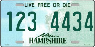 NH license plate 1234434