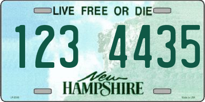 NH license plate 1234435