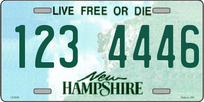 NH license plate 1234446