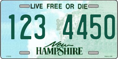 NH license plate 1234450