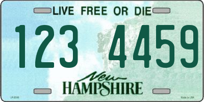NH license plate 1234459