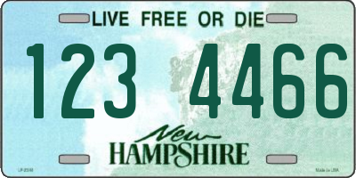 NH license plate 1234466