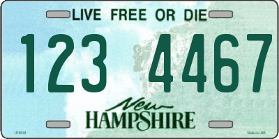 NH license plate 1234467