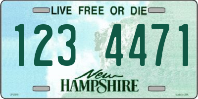 NH license plate 1234471
