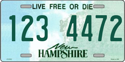 NH license plate 1234472