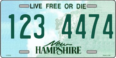 NH license plate 1234474