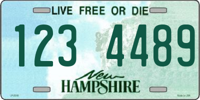 NH license plate 1234489