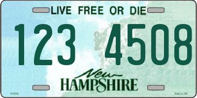 NH license plate 1234508
