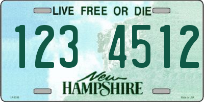 NH license plate 1234512