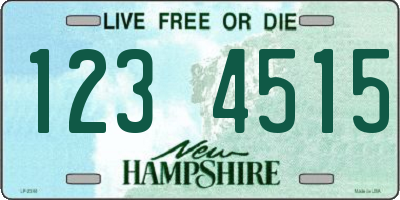 NH license plate 1234515