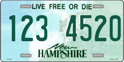 NH license plate 1234520