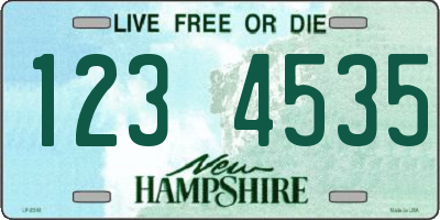 NH license plate 1234535