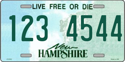 NH license plate 1234544