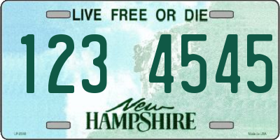 NH license plate 1234545