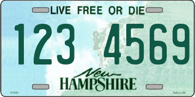 NH license plate 1234569